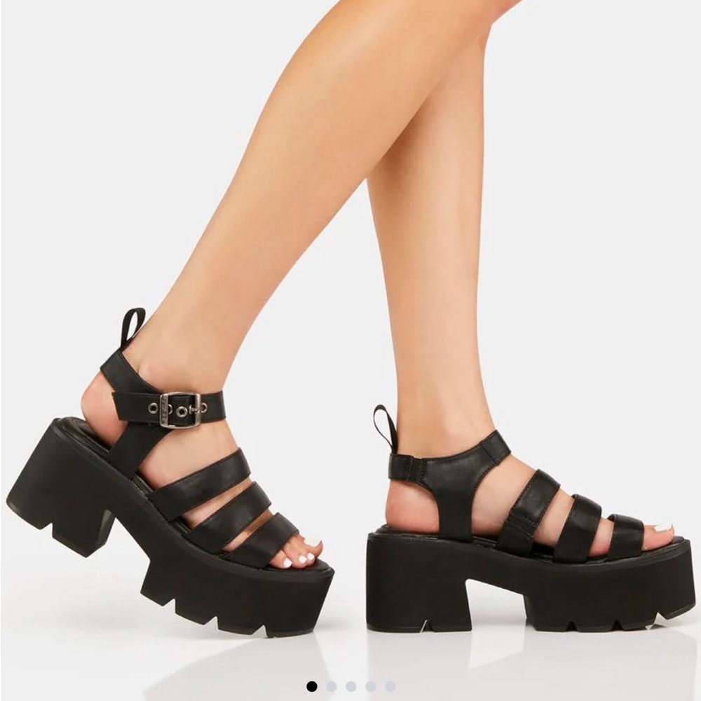 LAMODA x Dolls Kill Platform Gladiator Sandals
